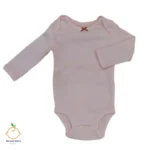 بادی تک دخترانه آستین بلند صورتی راه راه پاپیون سرخابی